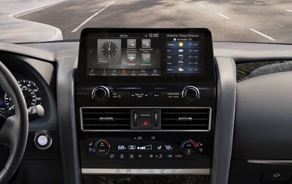 2023 Nissan Armada touchscreen and front console | Andy Mohr Nissan in Indianapolis IN