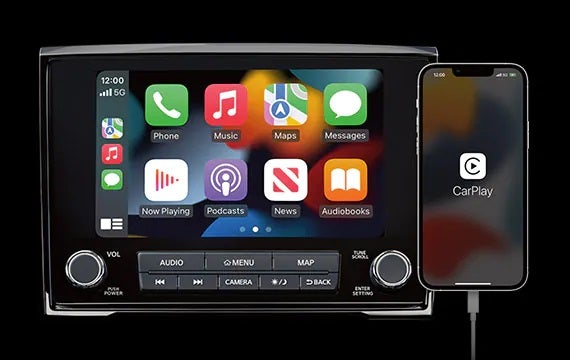 Stay connected with a standard 8" touch-screen display 2023 Nissan Titan | Andy Mohr Nissan in Indianapolis IN